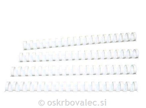 Špirala PVC 22 mm 50/1 bela
