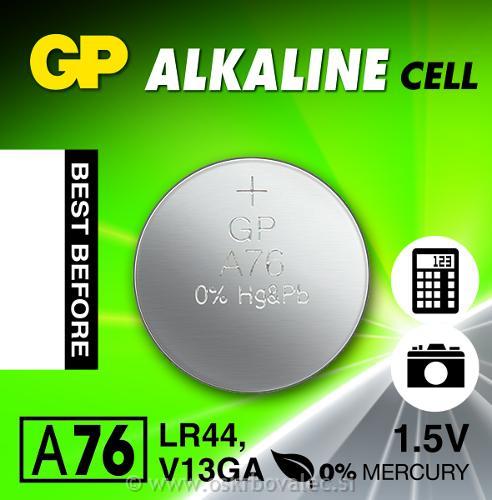 Baterija alkalna okrogla GPA76 LR44