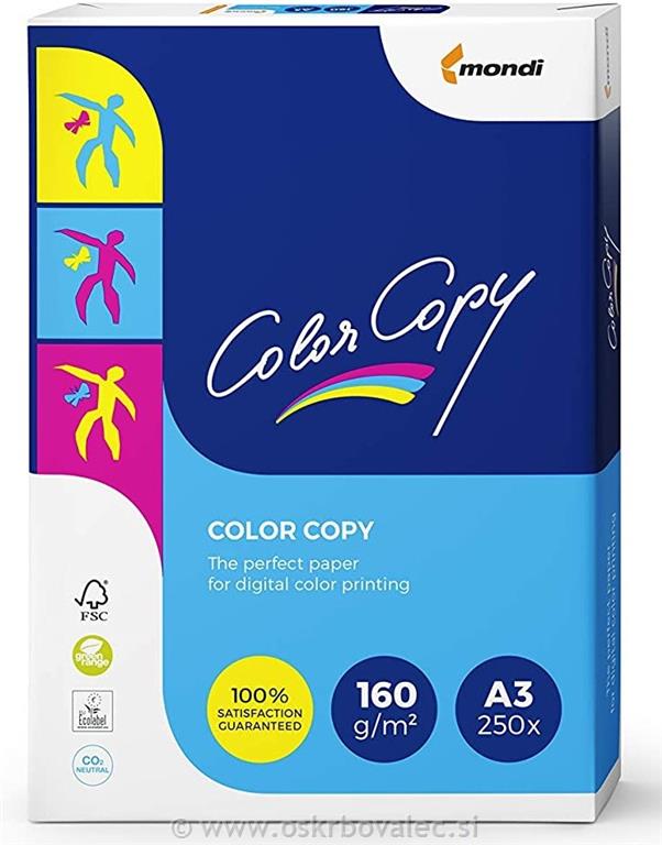 Papir A3 COLOR COPY 160g 250/1