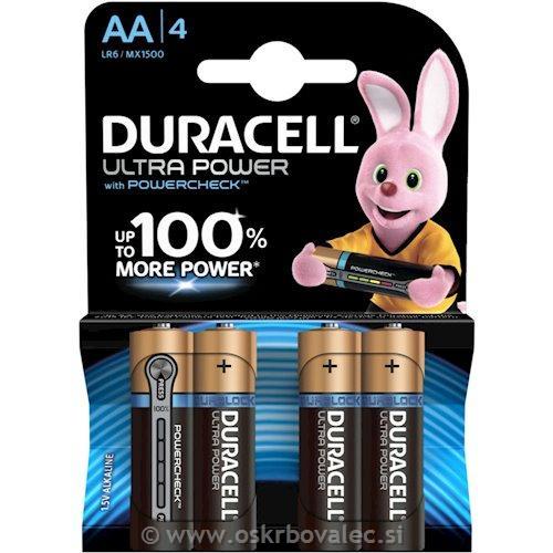 Baterije Duracell LR6/AA Ultra Power 4/1