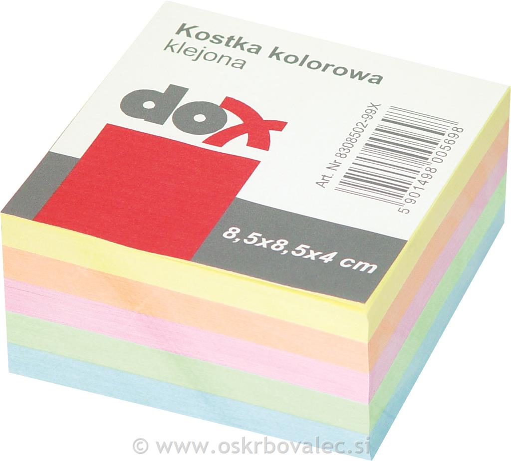 Kocka barvna lepljena 85x85x40mm