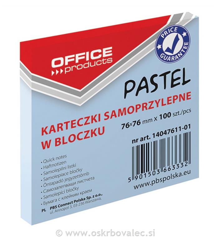 Kocka 76x76 100l Pastel moder