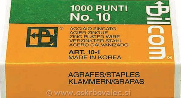 Palične sponke št.10 20škt/zav Bilcom