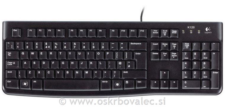 Tipkovnica LOGITECH K120 USB črna