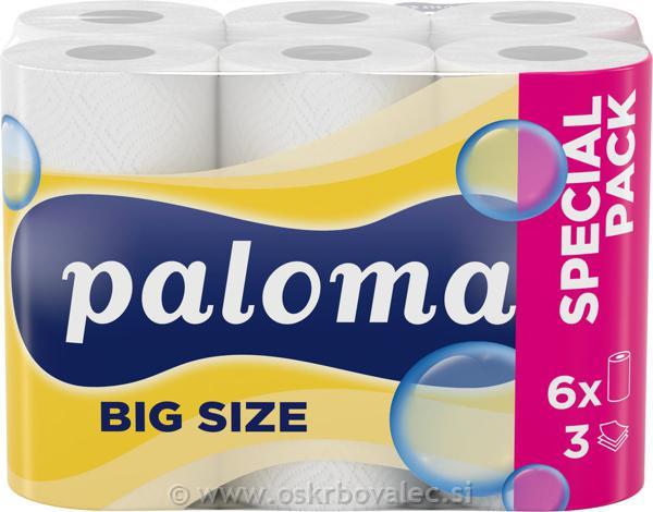 Kuhinjske brisače Paloma 3-sloj 6/1 bele