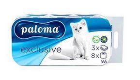 Toaletni papir 3-slojni Paloma 8/1 bel