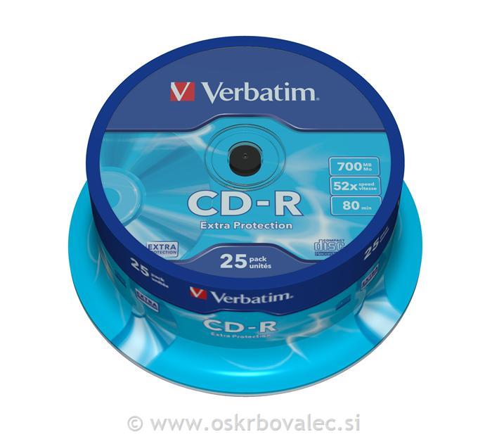 CD-R 700MB 52x VERBATIM 25/osi
