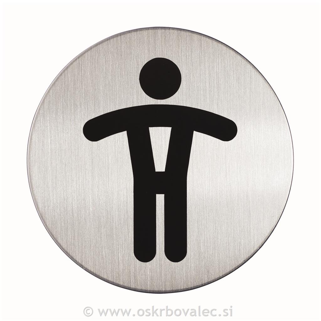 D4905 Piktogram moški WC, fi 83mm O