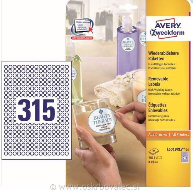 Etiketa L6019REV FI10 25/1