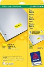 Etiketa L6037 25,4x10 20/1 rumena