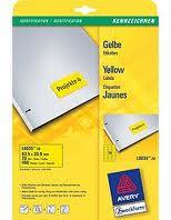 Etiketa L6035 63,5x33,9 20/1 rumena