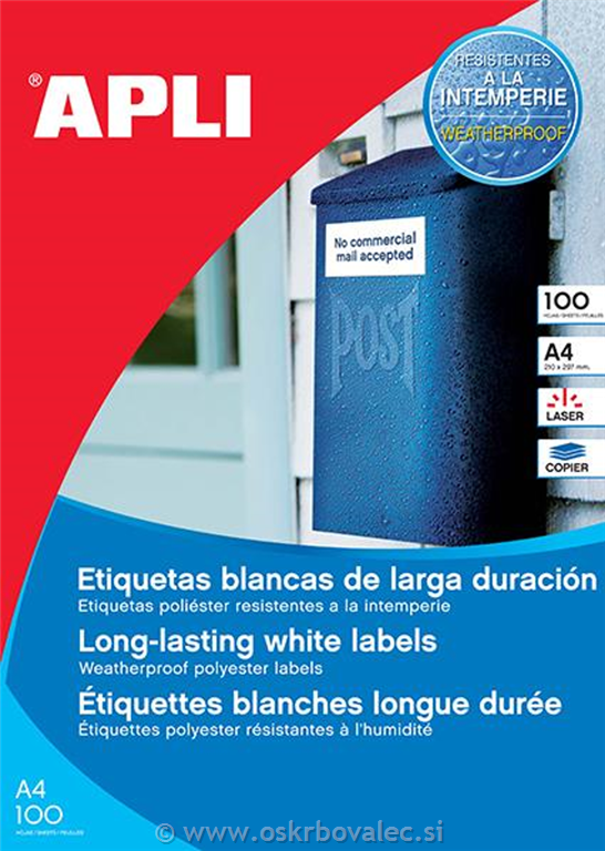 Etiketa Apli 210x297 100/1