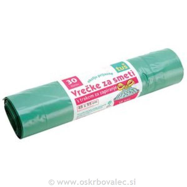 Vrečke za smeti 30L, zelene, 15/1