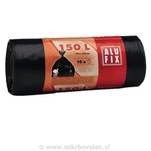 Vrečke za smeti 150l 77x110 črne 10/1