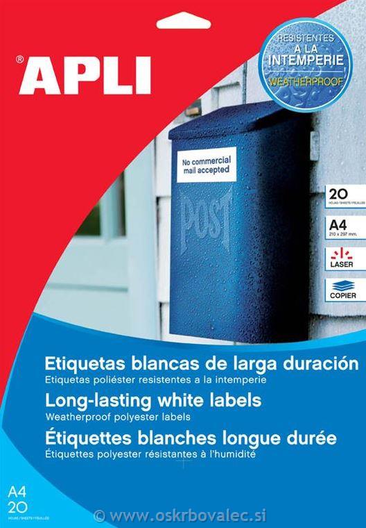 Nalepke 64,6x33,8 bele 100/1