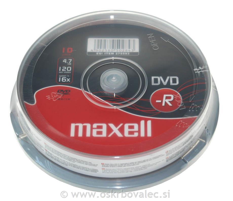 DVD-R 4.7GB 16x MAXELL 10kos/osi
