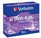 DVD+R 8,5GB 8x dvoplastni VERBATIM 5/1